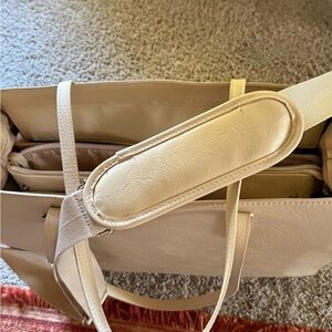 BEIS Elegant Cream Women's large work Tote Bag
